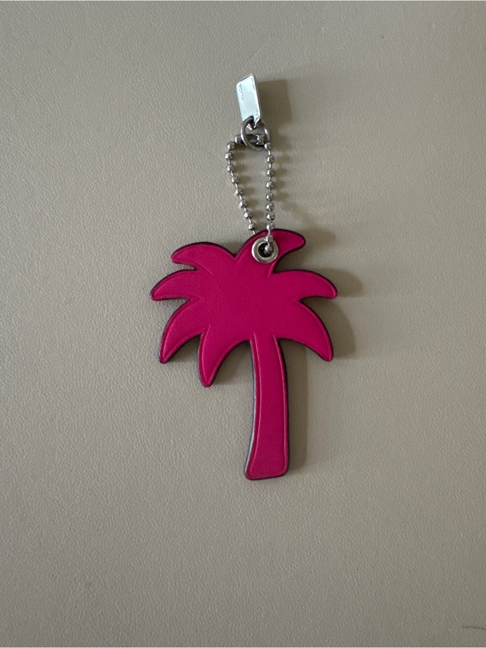 Coach Hot Pink Palm Tree Bag Charm